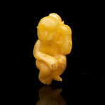 Carved Butterscotch Amber Monkey // 7.98 Grams