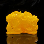 Carved Butterscotch Amber Dragon // 48 Grams