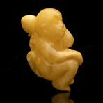 Carved Butterscotch Amber Monkey // 7.98 Grams