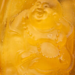 Carved Butterscotch Amber Buddha Pendant // 7.96 Grams