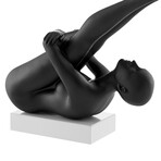 Francine Doll Sculpture (Matte Black + Steel)
