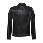 Crane Leather Jacket // Black (M)