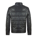 Exuma Reversible Leather Jacket // Black + Camo (XL)