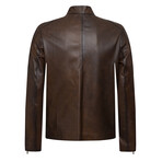 Belize Leather Jacket // Brown (XL)