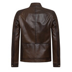 Galle Leather Jacket // Dark Brown (3XL)