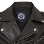 Monticello Leather Jacket // Dark Brown (XL)