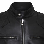 Hadsten Leather Jacket // Black (XL)