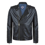 Eleuthera Leather Jacket // Black (M)