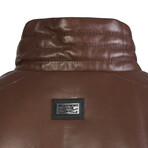 Andros Leather Jacket // Brown (2XL)