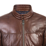 Andros Leather Jacket // Brown (L)