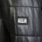 Exuma Reversible Leather Jacket // Black + Camo (XL)
