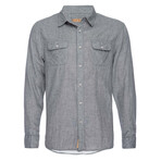 Truman Outdoor Shirt in Double Face // Gray (L)