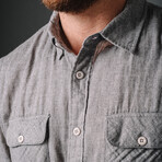 Truman Outdoor Shirt in Double Face // Gray (XS)