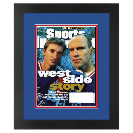 Mark Messier and Wayne Gretzky Matted and Framed Sports Illustrated Magazine //  October 7, 1996 Issue
