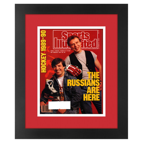 Viacheslav Fetisov and Sergei Starikov Matted and Framed Sports Illustrated Magazine // April 23, 1990 Issue