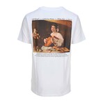 Caravaggio Painting' Cotton T-Shirt // White + Black (XXS)