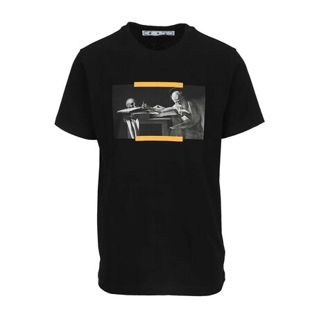 Caravaggio Print T-Shirt // Black + Multicolor (XXS)