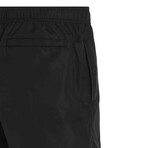 Logo Print Swim Shorts // Black + White (M)