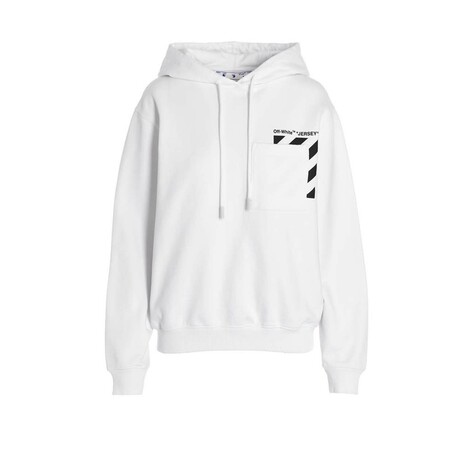 Logo Print Hoodie // White + Multicolor (XXS)