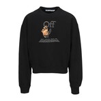 Logo Print Long-Sleeve Sweatshirt // Black + Multicolor (XXS)