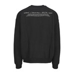 Black Cotton Caravaggio-Print Sweatshirt // Black + Multicolor (XXS)