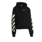 Weed Arrows Print Hoodie // Black + Multicolor (XXS)