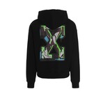 Arrows Logo Drawstring Hoodie // Black + White (S)