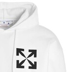 Arrows Motif Organic Hoodie // White + Black (M)