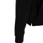 Arrows Logo Drawstring Hoodie // Black + White (S)