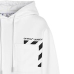 Logo Print Hoodie // White + Multicolor (M)