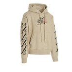 Arrows Logo Cotton Hoodie // Beige + Multicolor (XXS)