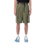 Industrial-Belt Cargo Shorts // Green (XXS)