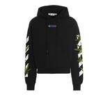 Weed Arrows Print Hoodie // Black + Multicolor (XXS)