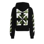 Weed Arrows Print Hoodie // Black + Multicolor (XXS)