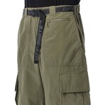 Industrial-Belt Cargo Shorts // Green (XXS)