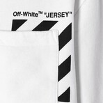 Logo Print Hoodie // White + Multicolor (M)