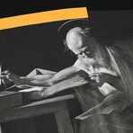 Caravaggio Print T-Shirt // Black + Multicolor (XS)