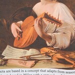 Caravaggio Painting' Cotton T-Shirt // White + Black (XXS)