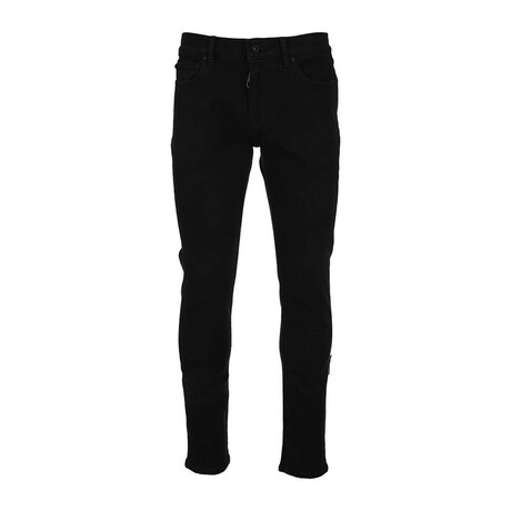 Diag Skinny Denim Jeans // Black + White (29WX32L)