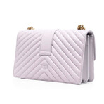 PINKO // Love Classic Icon Quilted Crossbody Bag // Lilla + Gold