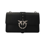 PINKO // Love Icon Simply Shoulder Bag // Black + Silver