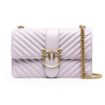 PINKO // Love Classic Icon Quilted Crossbody Bag // Lilla + Gold