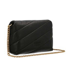 PINKO // Love Baby Puff Maxi Shoulder Bag // Black + Gold
