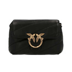 PINKO // Love Baby Puff Maxi Shoulder Bag // Black + Gold