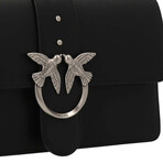 PINKO // Love Icon Simply Shoulder Bag // Black + Silver