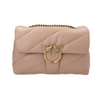 PINKO // Love Big Puff Maxi Shoulder Bag // Pink + Gold