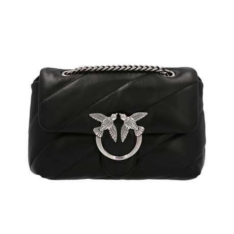 PINKO // Love Mini Puff Shoulder Bag // Black + Silver