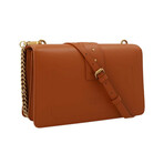 PINKO // Love Icon Simply Shoulder Bag // Brown + Gold