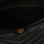 PINKO // Love Mini Icon Chevron Handbag // Black + Gold