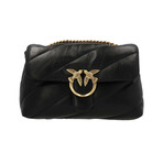 PINKO // Love Classic Puff Maxi Quilt Bag // Black + Gold